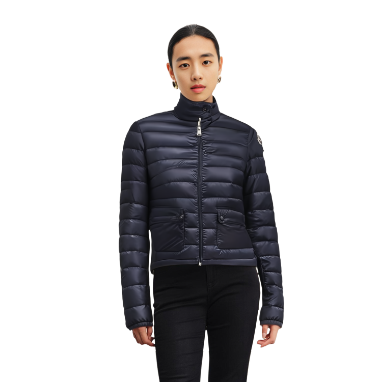 (Women) Moncler Lans  Midnight Blue Short Down Jacket with Zipper. H10931A1010053048778 圖 8
