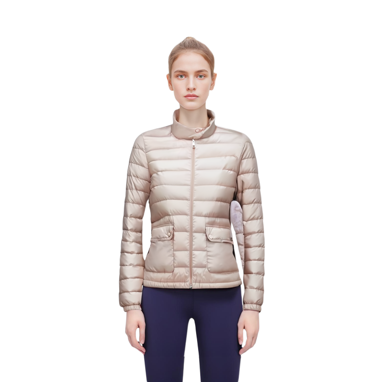 (Women) Moncler LANS  Pink Short Jacket with Stand Collar and Long Sleeves. I20931A1010053048529 圖 8