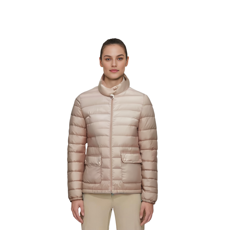 (Women) Moncler LANS  Pink Short Jacket with Stand Collar and Long Sleeves. I20931A1010053048529 圖 9