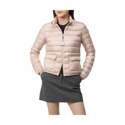 (Women) Moncler Lans Short Down Jacket for Women - Pink, Zip-up with Stand Collar J10931A1010053048529
