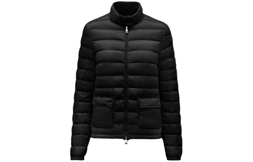(Women) Moncler Lans SS23  Black Puffer Jacket with Logo and Stand Collar. I10931A1010053048999 圖 2