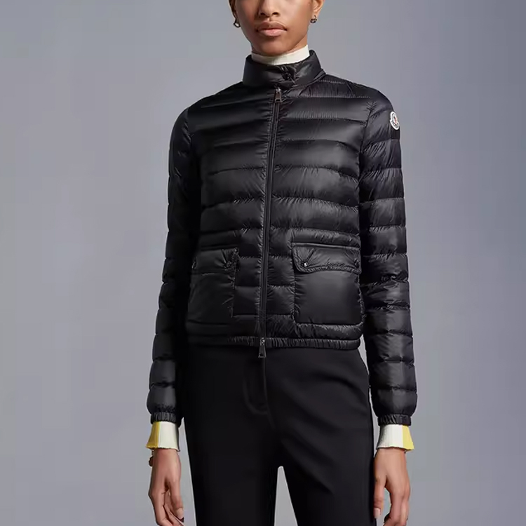 (Women) Moncler Lans SS23  Black Puffer Jacket with Logo and Stand Collar. I10931A1010053048999 圖 3