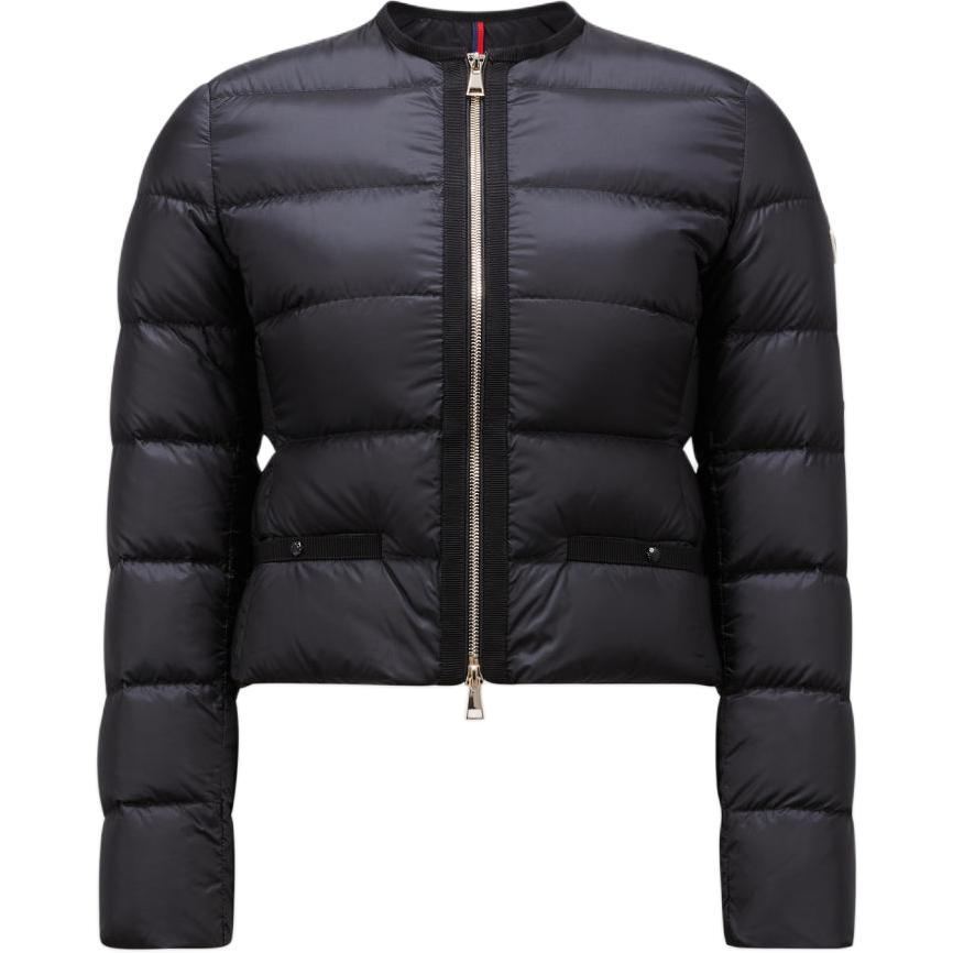 (Women) Moncler Laurine Satin Short Down Jacket,  Black - FW24 Logo Zip Long-Sleeve J20931A00101595FE999 圖 2