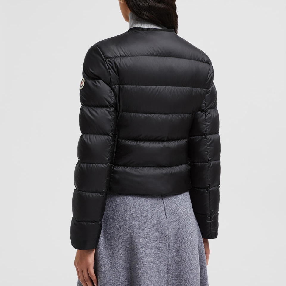 (Women) Moncler Laurine Satin Short Down Jacket,  Black - FW24 Logo Zip Long-Sleeve J20931A00101595FE999 圖 5