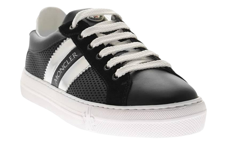 Order (Women) Moncler Leather 'Comfort Casual Black Fashion Sneaker' CZ001053