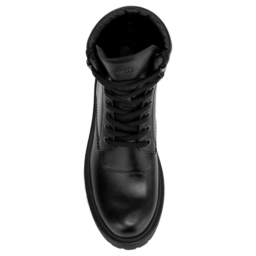 (W) Moncler Leather Ankle Boot 'Black' 圖 4