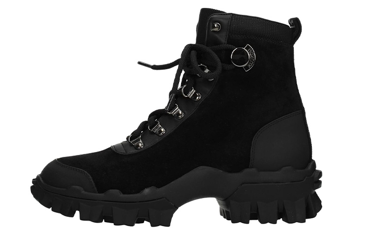 (W) Moncler Leather Ankle Boot 'Black Casual'
