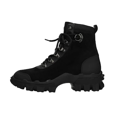 (W) Moncler Leather Ankle Boot 'Black Casual'