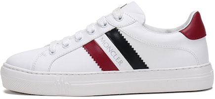(Women) Moncler Leather Lace-up 'White Red Tail' G209B4M70440019MT002 (Women) Moncler Leather Lace-up 'White Red Tail' G209B4M70440019MT002