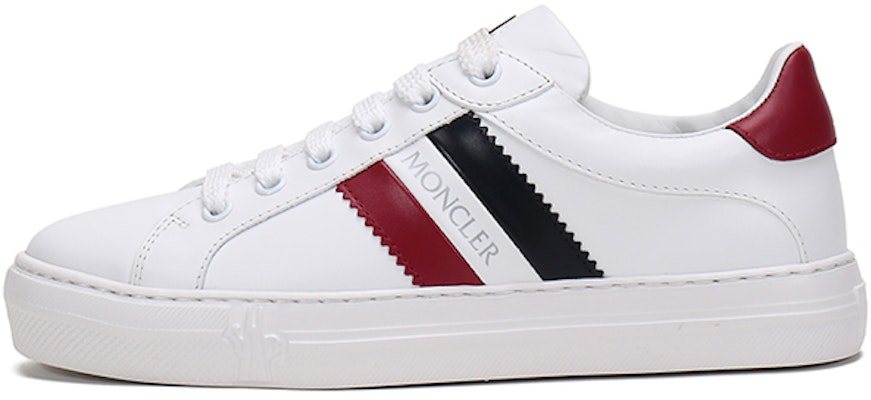 (Women) Moncler Leather Lace-up 'White Red Tail' G209B4M70440019MT002 Buy (Women) Moncler Leather Lace-up 'White Red Tail' G209B4M70440019MT002