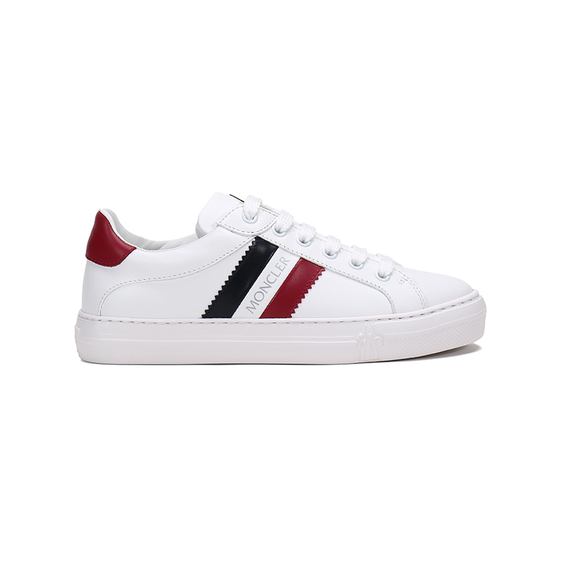 Order (W) Moncler Zapatos de Cuero Cordones 'Blanco Cola Roja' G209B4M70440019MT002