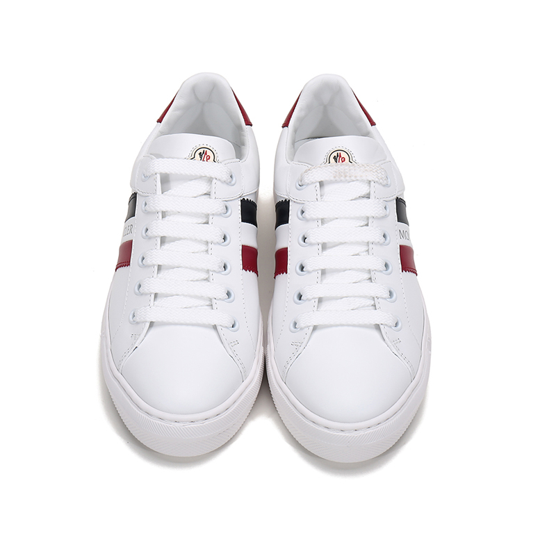 Shop (W) Moncler Zapatos de Cuero Cordones 'Blanco Cola Roja' G209B4M70440019MT002