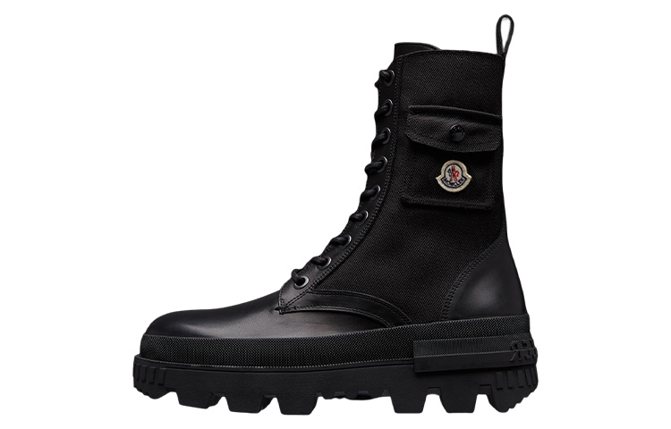 (Women) Moncler Leather Lace-Up Boot 'Black' I109B4F00070M2908999