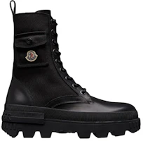 Order (W) Moncler Sepatu Bot Kulit dengan Tali 'Hitam' I109B4F00070M2908999