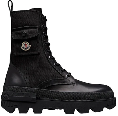 (W) Moncler Leren Veterschoen Laars ''Zwart'' I109B4F00070M2908999 Order (W) Moncler Leren Veterschoen Laars ''Zwart'' I109B4F00070M2908999