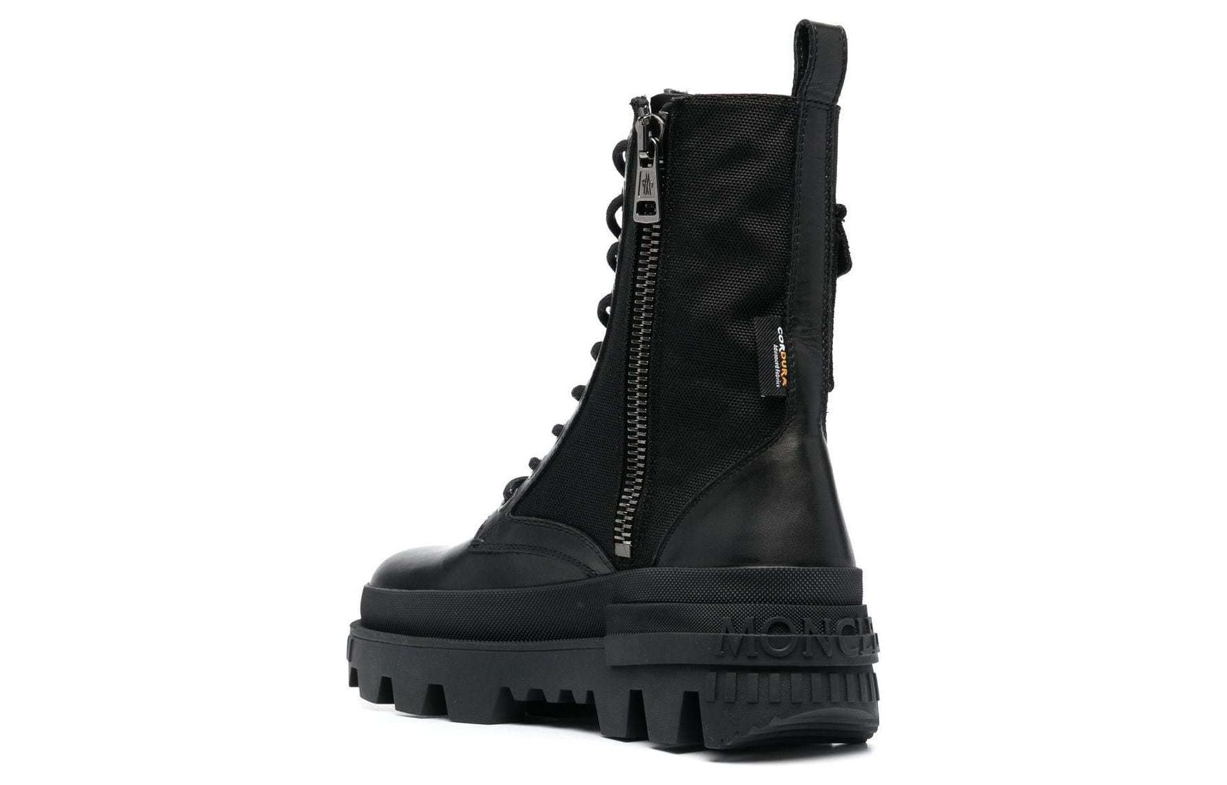 Lookbook (W) Moncler Leren Veterschoen Laars ''Zwart'' I109B4F00070M2908999