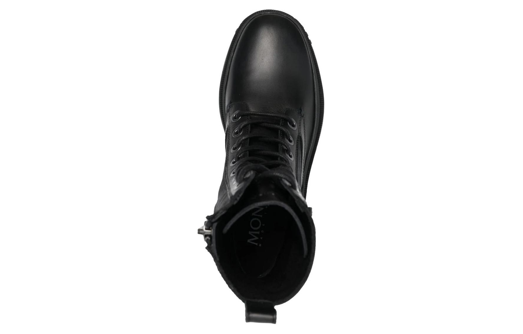 Shop (W) Moncler Leren Veterschoen Laars ''Zwart'' I109B4F00070M2908999