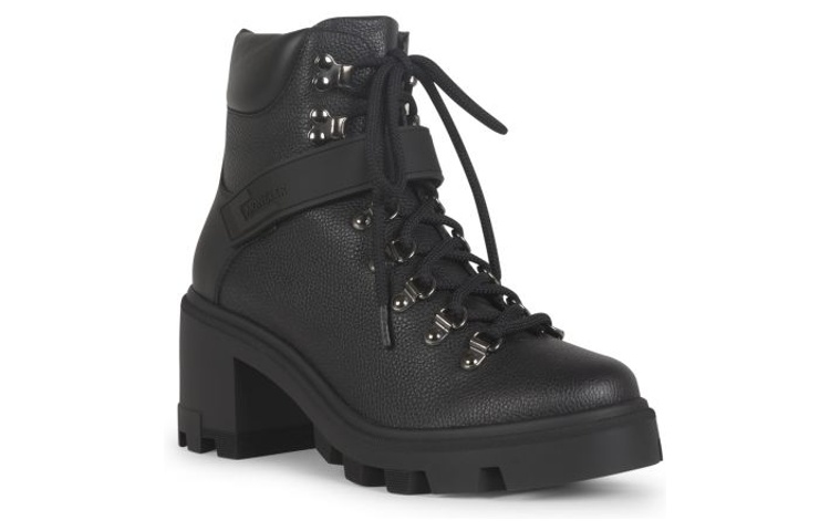 Order (W) 盟可睐黑色时尚皮革系带靴 4F0013002SEA99A