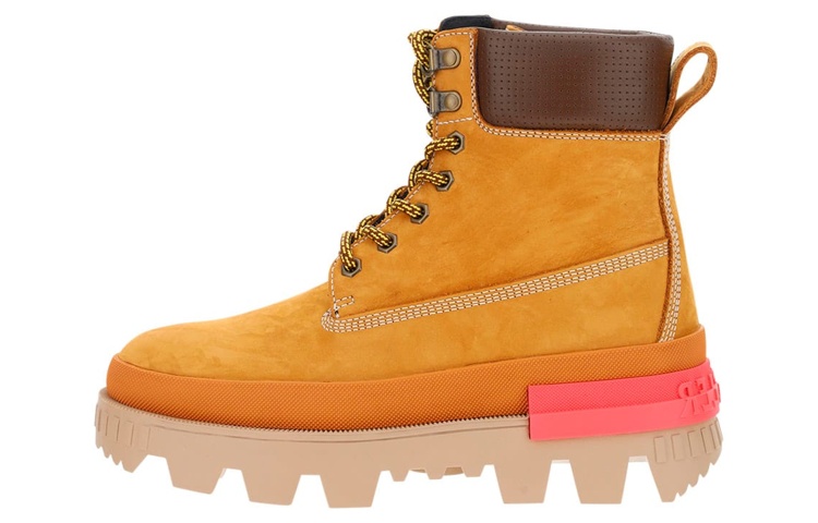 (Women) Moncler Leather Lace-Up Boots 'Brown' 4F00100M230425J