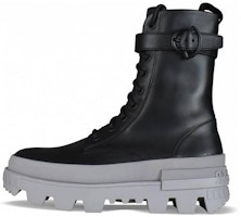 (Women) Moncler Leather Lace-Up Platform Ankle Boots 'Black' 4F0006002SYM998 (Women) Moncler Leather Lace-Up Platform Ankle Boots 'Black' 4F0006002SYM998