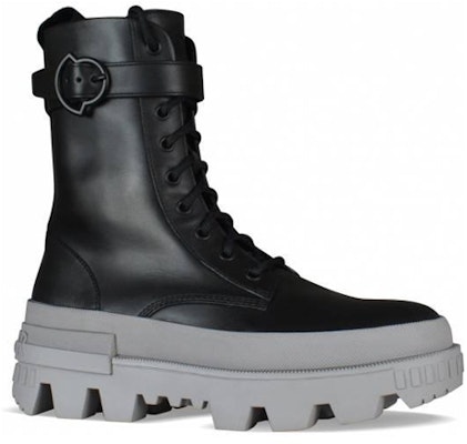 (Women) Moncler Leather Lace-Up Platform Ankle Boots 'Black' 4F0006002SYM998 Order (Women) Moncler Leather Lace-Up Platform Ankle Boots 'Black' 4F0006002SYM998