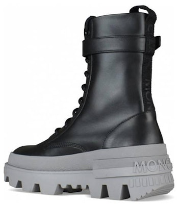 (Women) Moncler Leather Lace-Up Platform Ankle Boots 'Black' 4F0006002SYM998 Lookbook (Women) Moncler Leather Lace-Up Platform Ankle Boots 'Black' 4F0006002SYM998