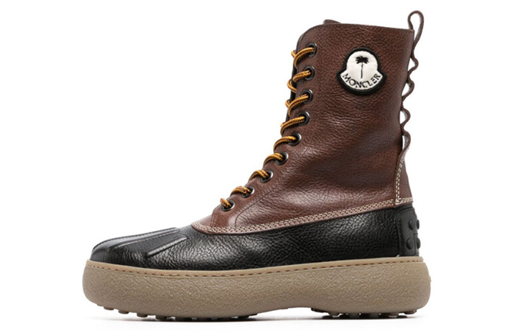 (Women) Moncler Leather Platform Ankle Boot 'Brown' 4F00010M2623P39