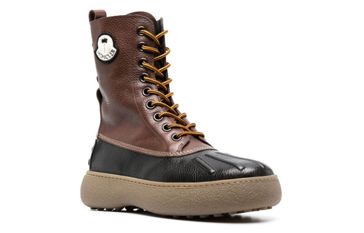 Lookbook (Women) Moncler Leather Platform Ankle Boot 'Brown' 4F00010M2623P39