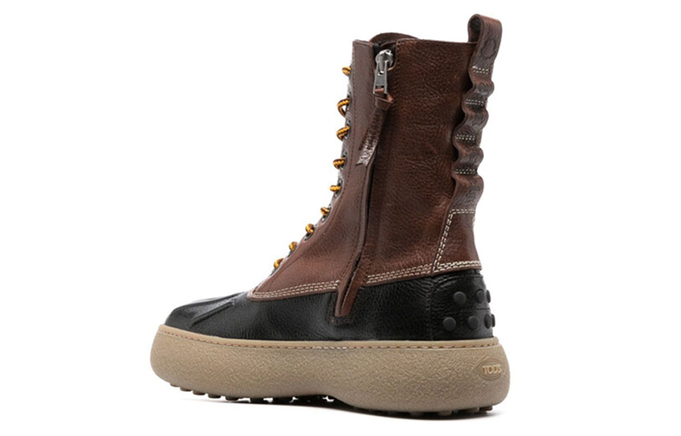 Shop (Women) Moncler Leather Platform Ankle Boot 'Brown' 4F00010M2623P39