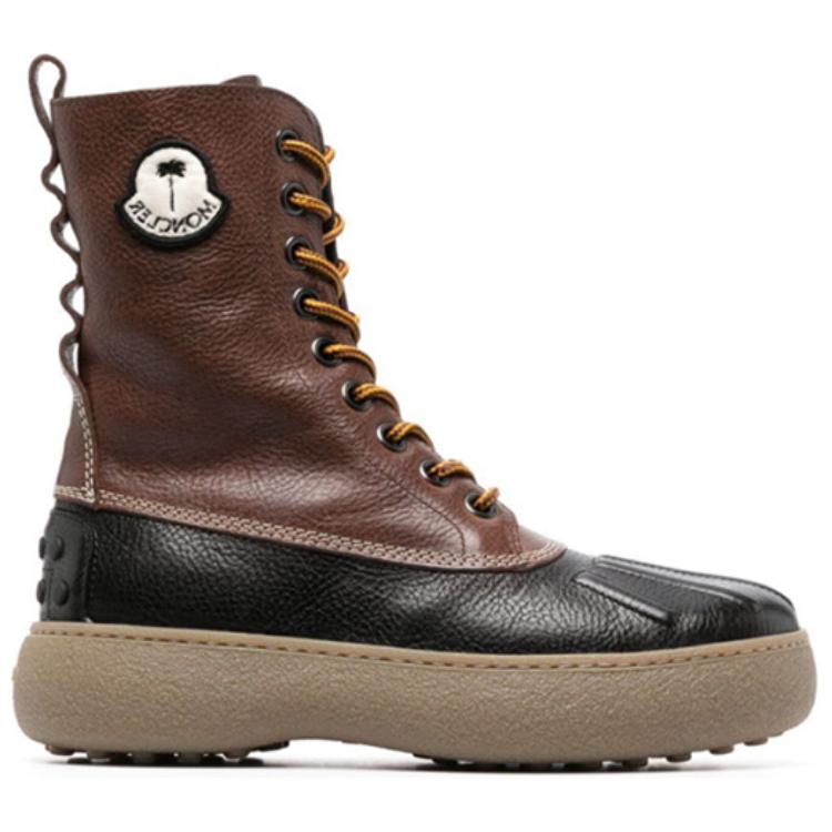 Purchase (Women) Moncler Leather Platform Ankle Boot 'Brown' 4F00010M2623P39