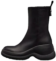 (Women) Moncler Leather Platform Zippered Round-Toe Boot 'Black' I209B4F00250M3359999 (Women) Moncler Leather Platform Zippered Round-Toe Boot 'Black' I209B4F00250M3359999