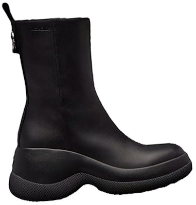 (Women) Moncler Leather Platform Zippered Round-Toe Boot 'Black' I209B4F00250M3359999 Order (Women) Moncler Leather Platform Zippered Round-Toe Boot 'Black' I209B4F00250M3359999