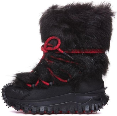 (Women) Moncler Leather Round Toe Lace-Up Short Mid-Calf Snow Boots 'Black' I20984H00010M3489999 Buy (Women) Moncler Leather Round Toe Lace-Up Short Mid-Calf Snow Boots 'Black' I20984H00010M3489999
