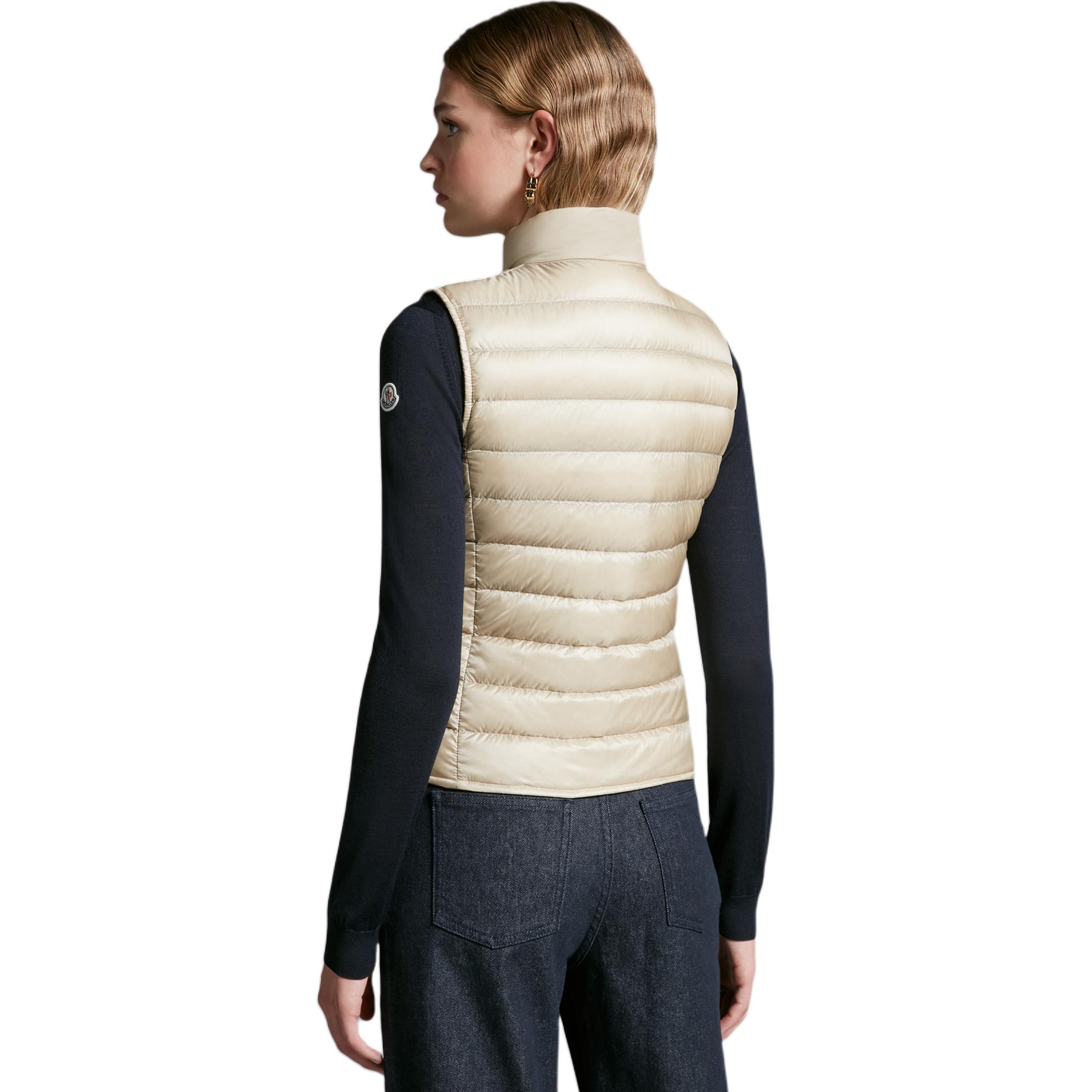 Shop (W) 몽클레르 리안 골드 스냅 단추 포켓 패딩 조끼 J10931A1020053048200