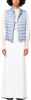 Shop (W) Chaleco Azul Moncler Liane Color Sólido con Cuello Alto. I20931A1020053048