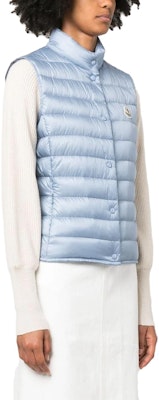 (W) Moncler Liane Jaket Tanpa Lengan Warna Biru dengan Kolar Berdiri I20931A1020053048 Purchase (W) Moncler Liane Jaket Tanpa Lengan Warna Biru dengan Kolar Berdiri I20931A1020053048