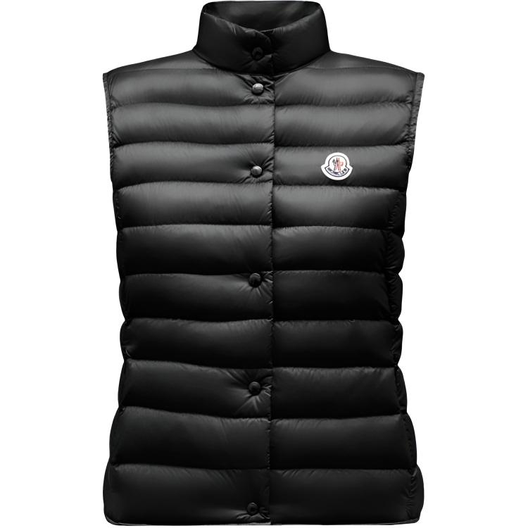 (Women) Moncler Liane Black Down Vest with Logo Patch 1A1020053048999