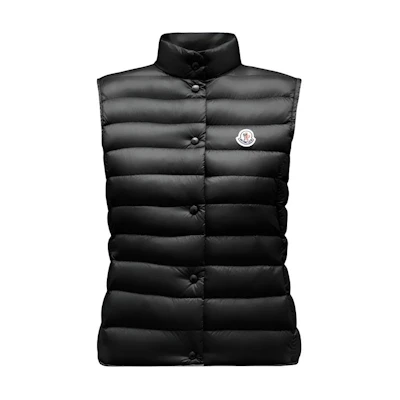(Women) Moncler Liane Black Down Vest with Logo Patch 1A1020053048999