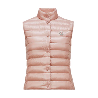 (Women) Moncler Liane FW24 Slim Lightweight Down Vest Light Pink J20931A102005304851B