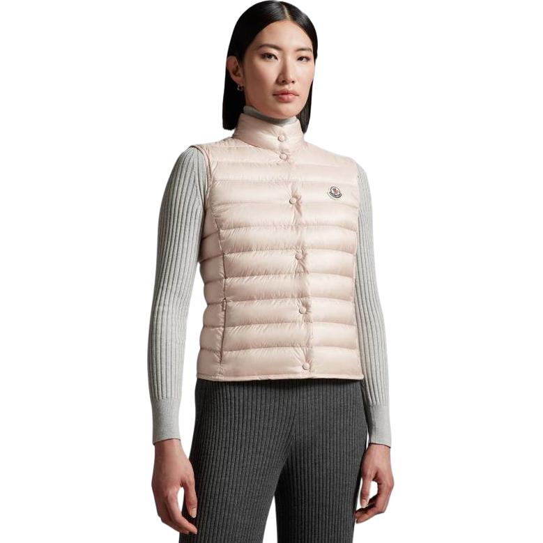 Details for (W) Moncler Liane Siri Jaket Tanpa Lengan Warna Solid Butang Depan I20931A1020053048529