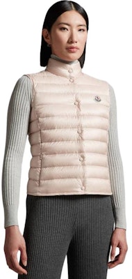 (Women) Moncler Liane Series Solid Color Button-Front Vest I20931A1020053048529 Details for (Women) Moncler Liane Series Solid Color Button-Front Vest I20931A1020053048529