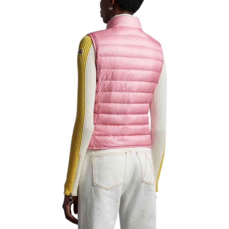 Purchase (W) 몽클레르 리안 SS23 핑크 스탠드 칼라 슬리브리스 패딩 베스트. I10931A1020053048538