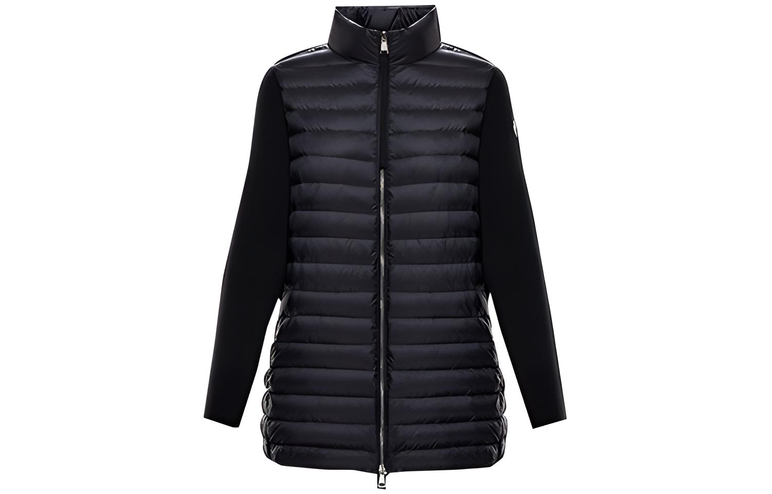 (Women) Moncler Lightweight Nylon Padded Wool Sweater Women’s Black. 0939B50900A9001999