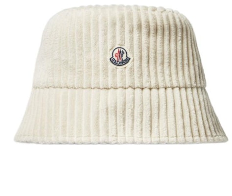 (Women) Moncler Logo White Polyester Bucket Hat. J20933B0006589AOK Buy (Women) Moncler Logo White Polyester Bucket Hat. J20933B0006589AOK