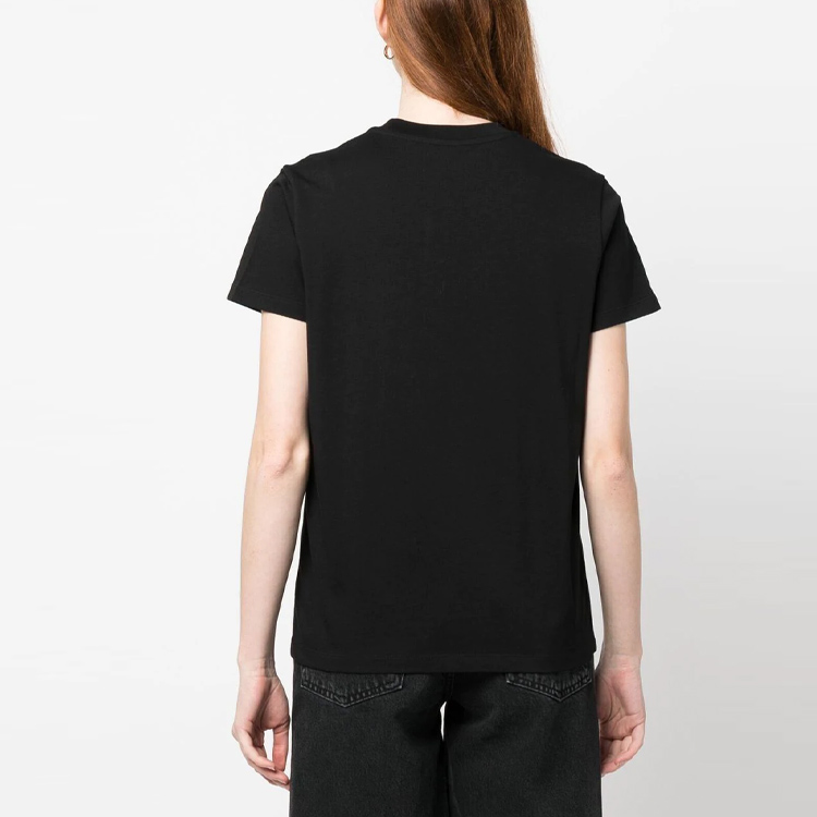 (Women) Moncler Logo Embroidered Crewneck Short Sleeve Regular T-Shirt SS23 Women Black I10938C00009829HP999 圖 5