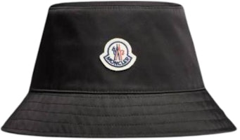(Women) Moncler Logo Embroidered Gabardine Bucket Hat Black. J10933B0003354A1K999 (Women) Moncler Logo Embroidered Gabardine Bucket Hat Black. J10933B0003354A1K999