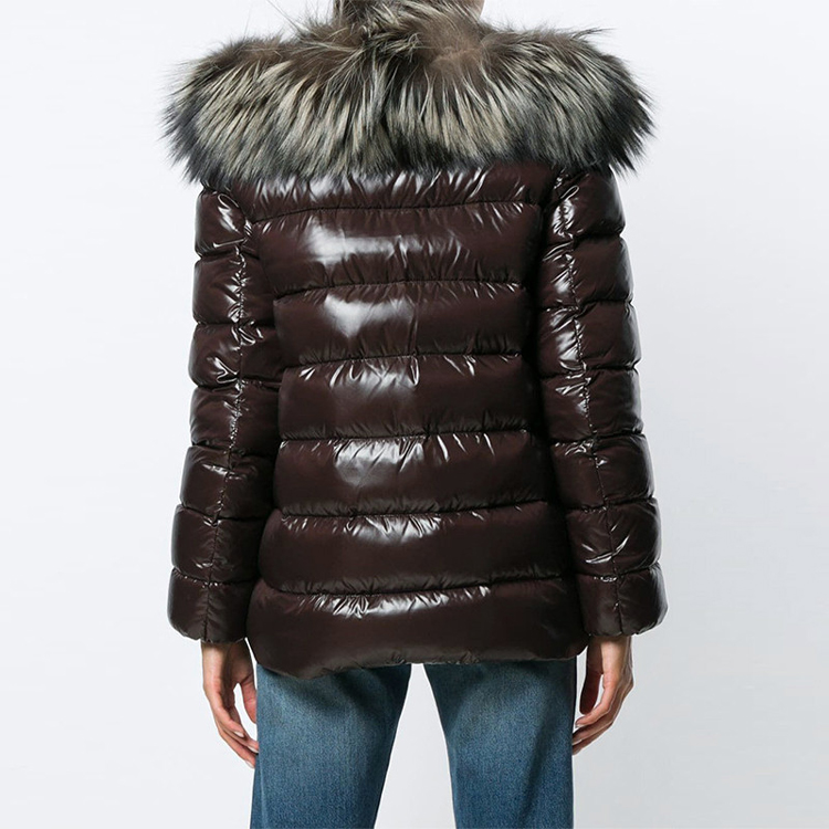 (Women) Moncler Logo Fur Hooded Down Jacket Brown 46399-25-68950-243 圖 6