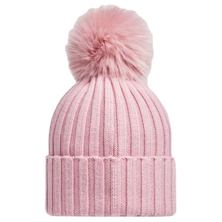 Lookbook (W) Gorro De Lana Merino Moncler Logo Rosa Claro. J20933B00027M1131518