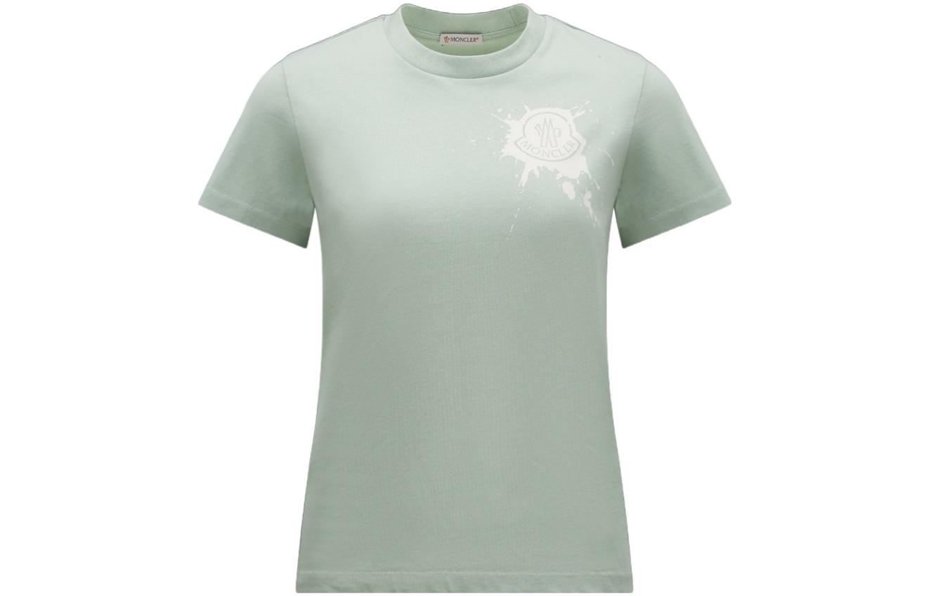 (Women) Moncler Logo Print Short Sleeve T-Shirt Light Green I10938C00016829HP80B 圖 2