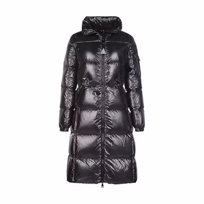 (Women) Moncler Long Goose Down Collar Coat Black F20931C56800C0064999